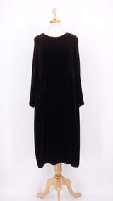 NEW SEASON - Grizas - Velvet Dress - Truffle Brown - 2362