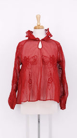 NEW SEASON - Ewa i Walla - Rosa Blouse - Red - 2430