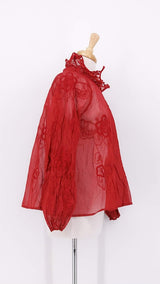 NEW SEASON - Ewa i Walla - Rosa Blouse - Red - 2430