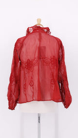 NEW SEASON - Ewa i Walla - Rosa Blouse - Red - 2430
