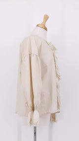NEW SEASON - Ewa i Walla - Dalia Blouse - Bone White - 2429