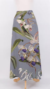 NEW SEASON - One Hundred Stars - A-Line Maxi Skirt - Orchid Grey - 2416