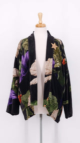 NEW SEASON - One Hundred Stars - Velvet Pocket Jacket - Nasturtium Black - 2419