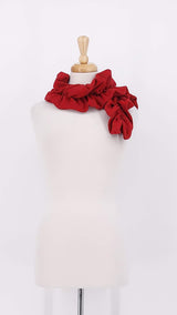 NEW SEASON - Mama b - Frou Riga Curled Scarf - Rosso - 2444