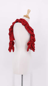 NEW SEASON - Mama b - Frou Riga Curled Scarf - Rosso - 2444