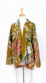 NEW SEASON - One Hundred Stars - Velvet Pocket Jacket - Rhodoleia Gold - 2454