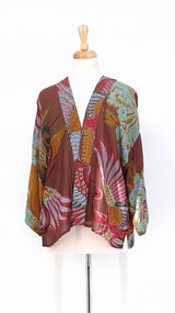 NEW SEASON - One Hundred Stars - Kimono - Crane Brown - 2461