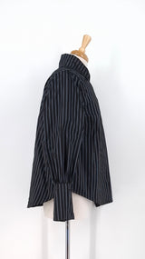 NEW SEASON - Les Filles D'Ailleurs - Blouse - Blue Stripes - 2469