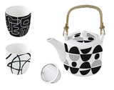 Graffiti Porcelain Tea Set in Gift Box