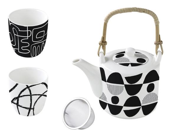 Graffiti Porcelain Tea Set in Gift Box