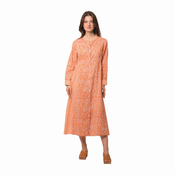 Zen Ethic - Carolina Dress - Aster Cobra Orange - 1514