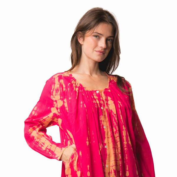 Zen Ethic - Tie Dye Chloe Dress - Pink - 1502