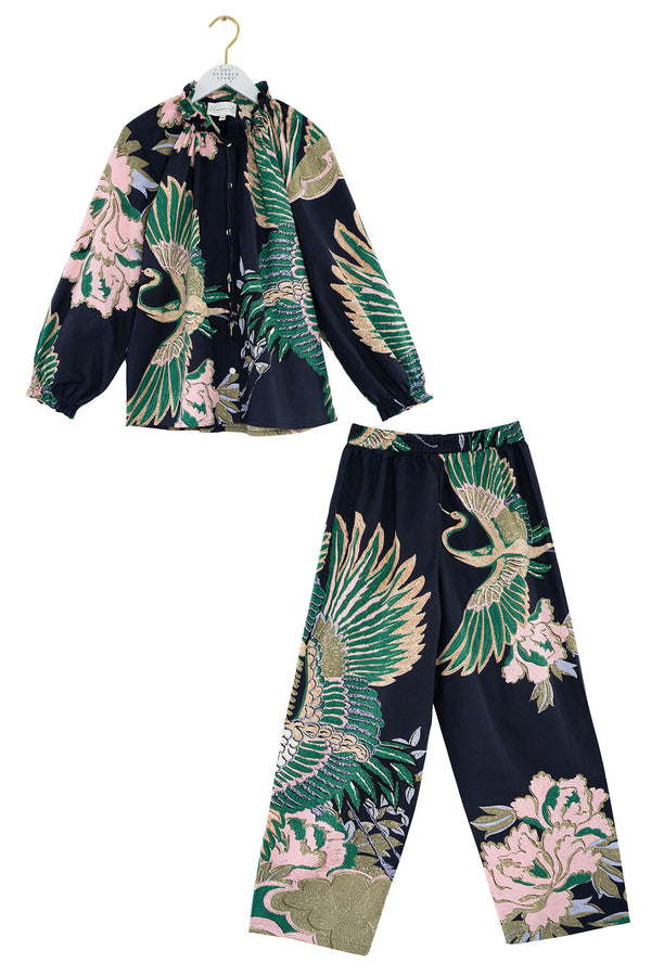 NEW SEASON - One Hundred Stars - Poplin Pyjama Set - Crane Emerald - 2066