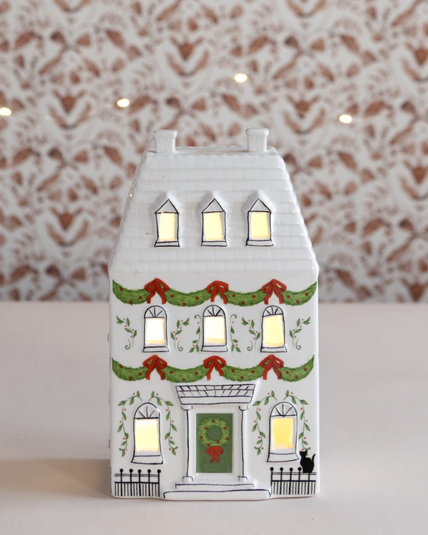 Garland House A - LED Light Up Ceramic House