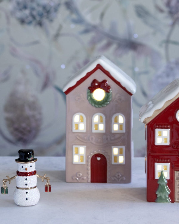 Juniper Cottage - LED Light Up Ceramic House