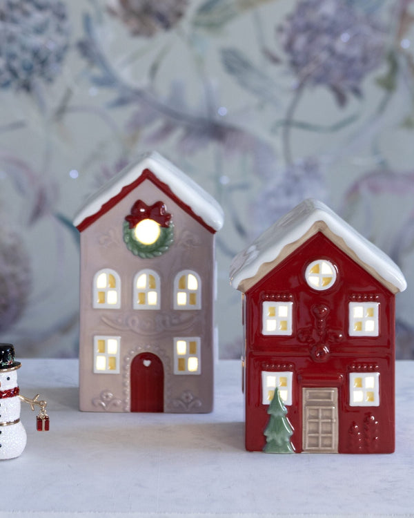 Conifer Cottage - LED Light Up Ceramic House