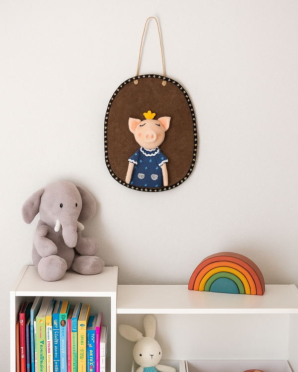 Felt Friends - Priscilla Felt Wall Plaque