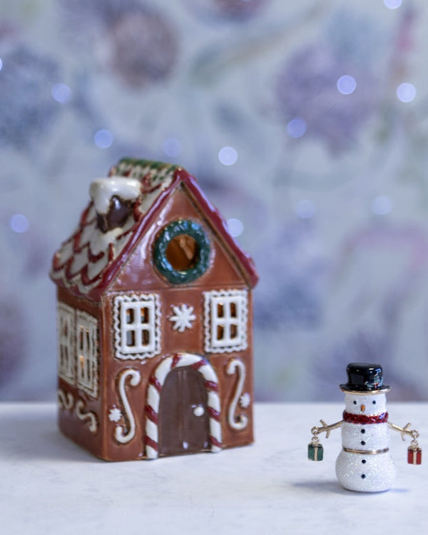 Gingerbread House - Ceramic Candle Holder