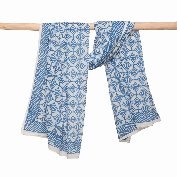 Zen Ethic - Large Scarf - Mahani Blue - 1489