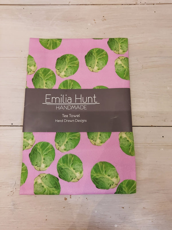 Emilia Hunt Tea Towel - Pink Sprout