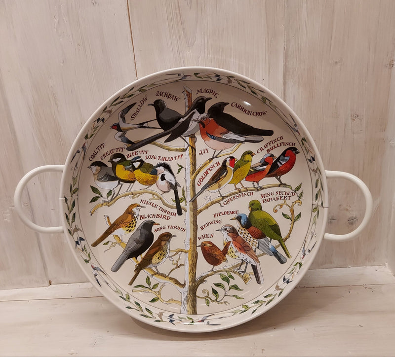 Emma Bridgewater Round Handled Tin Tray - Garden Birds