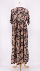 Gabrielle Parker - Long Jasmine Dress - Lily Black with Gold - 910