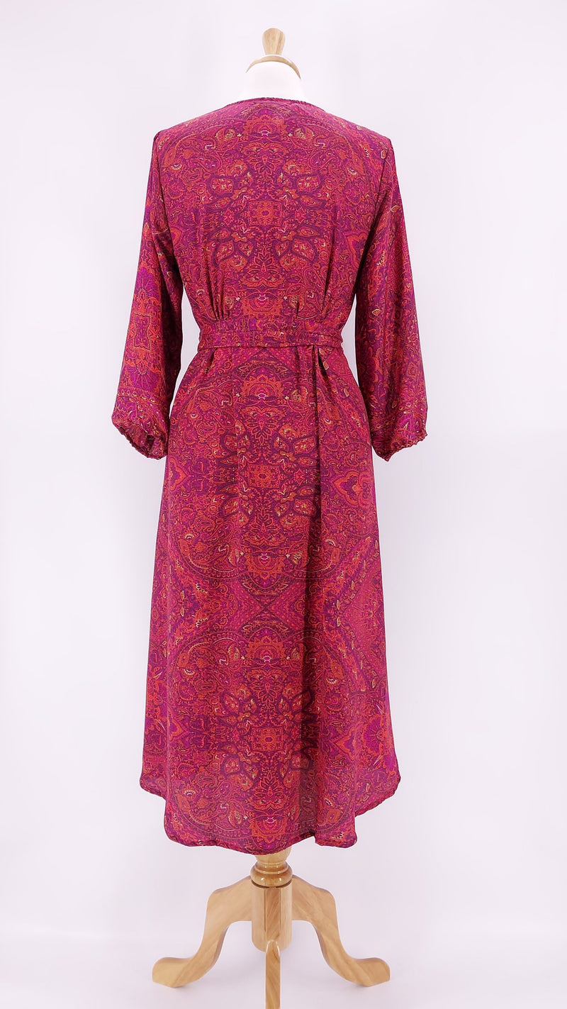 Gabrielle Parker - V-Neck Swingy Shirt Dress - Moroccan Pink - 926
